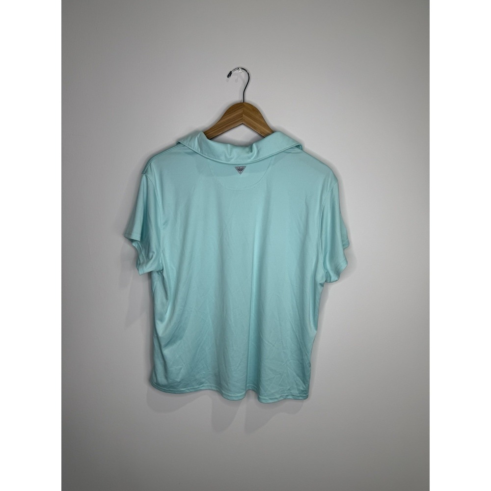 Columbia Performance Fishing Gear Women's Short Sleeve Teal Polo Shirt Size XXL - Picture 3 of 11